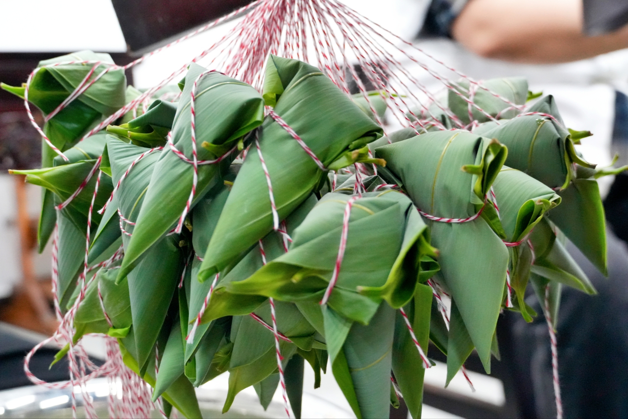 Matcha zongzi are seen in Sinan County, southwest China's Guizhou Province on May 21, 2026. /Tongren Media Convergence Center