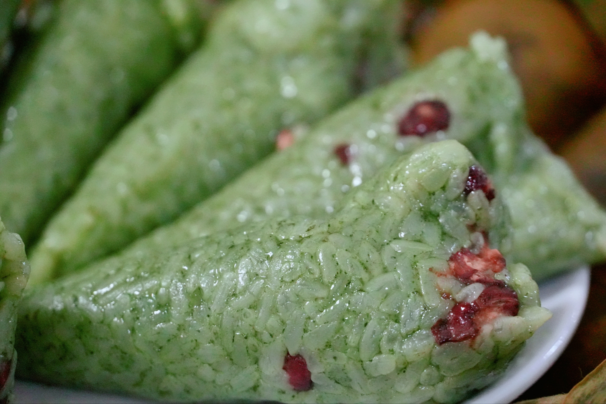 Matcha zongzi are seen in Sinan County, southwest China's Guizhou Province on May 21, 2026. /Tongren Media Convergence Center