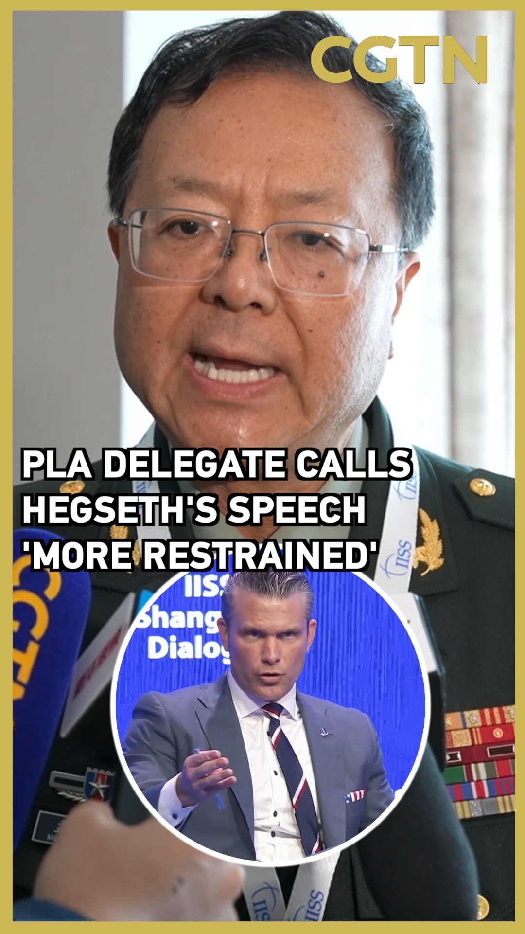 PLA delegate calls Hegseth's speech 'more restrained'