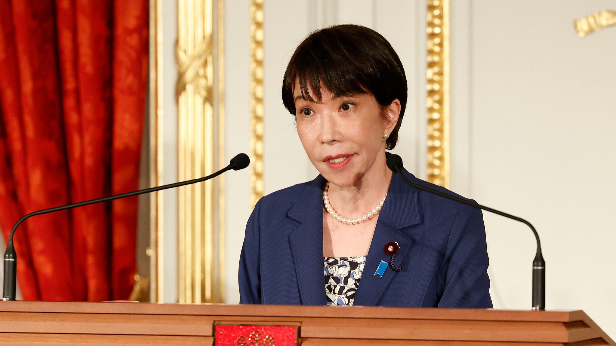 Japanese Prime Minister Sanae Takaichi speaks during a joint press conference with Philippine President Ferdinand Romualdez Marcos in Tokyo, Japan, May 28, 2026. /VCG