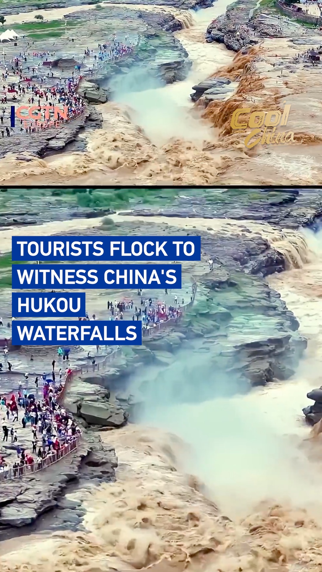 Tourists flock to witness China's Hukou waterfalls