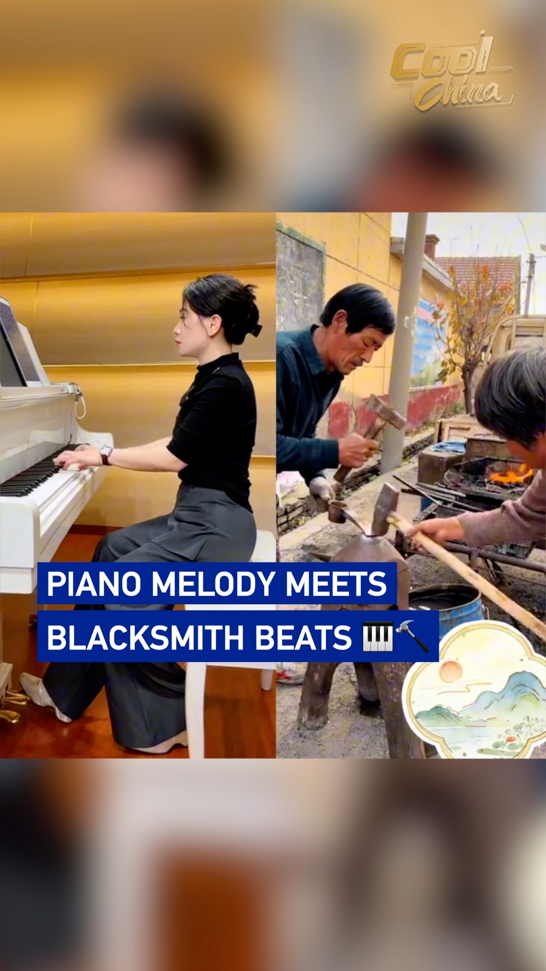 Piano melody meets blacksmith beats