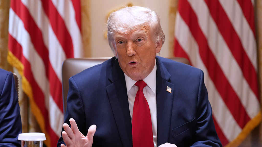 US President Donald Trump speaks during a Cabinet meeting at the White House in Washington, DC, US, May 27, 2026. /VCG 