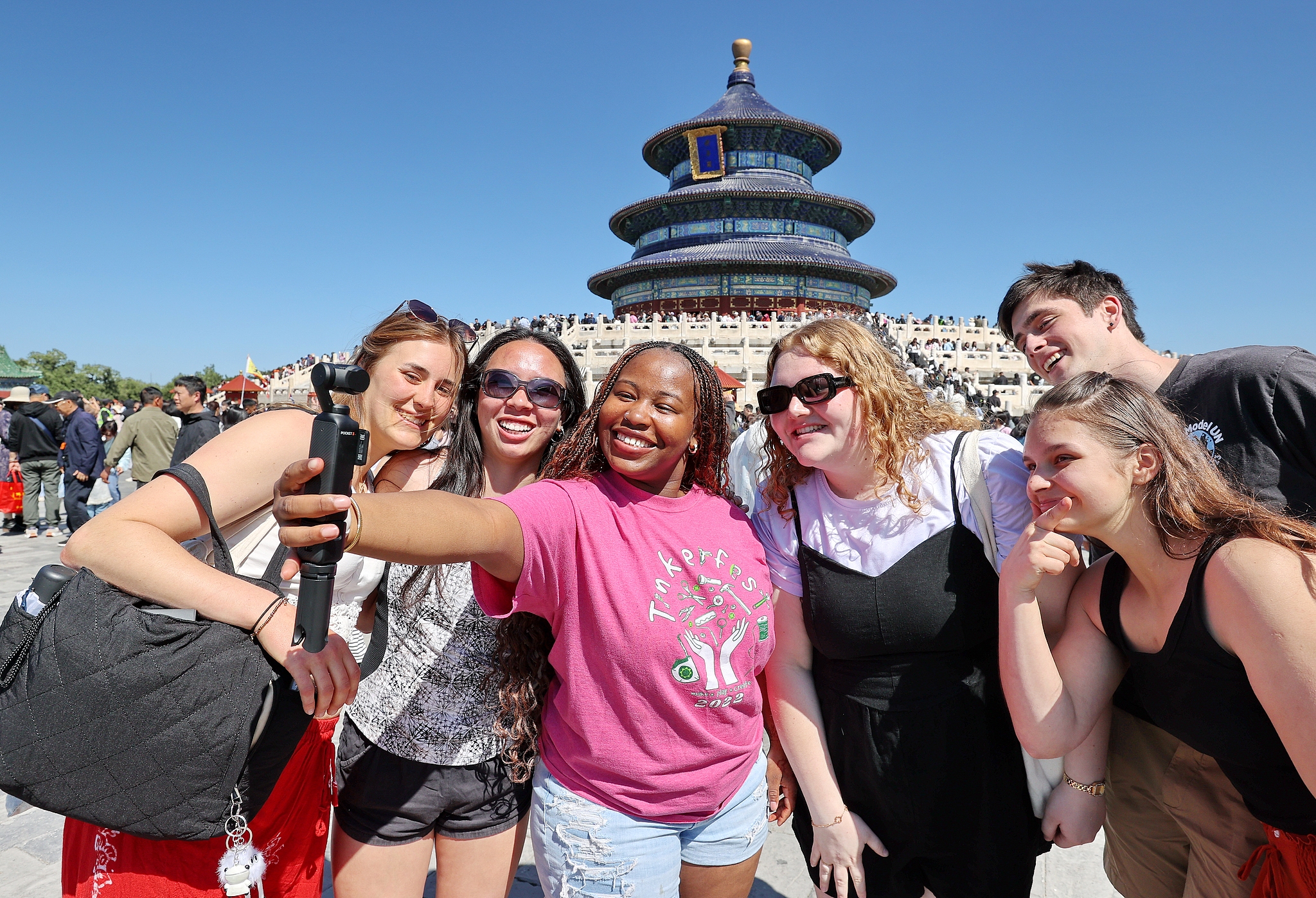 International visitors tour the Temple of Heaven in Beijing on May 3, 2025. /VCG