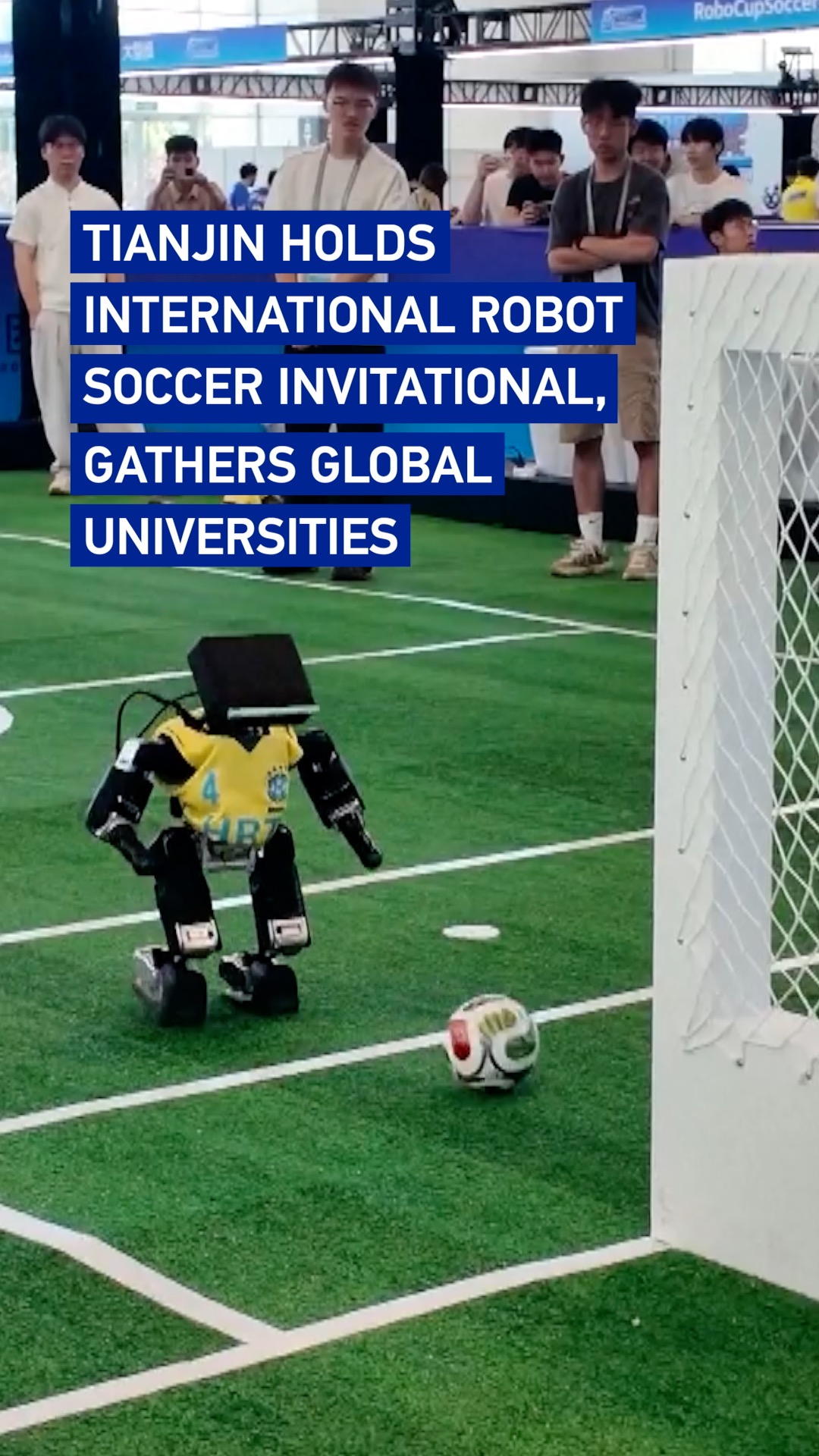 Tianjin holds robot soccer invitational, gathers global universities