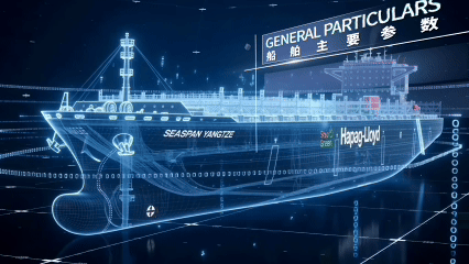 An illustration shows the general particulars of the Seaspan Yangtze. /CMG