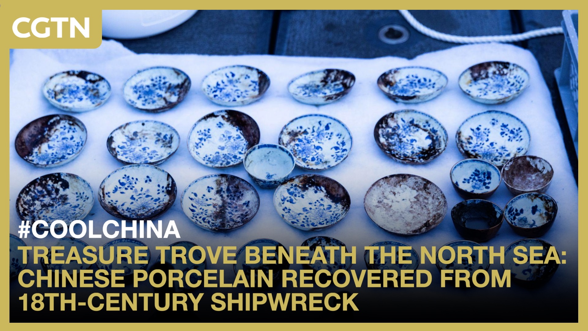 Chinese porcelain recovered from 18th-century shipwreck