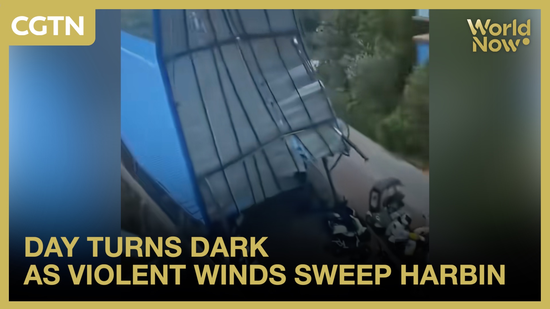 Day turns dark as violent winds sweep Harbin