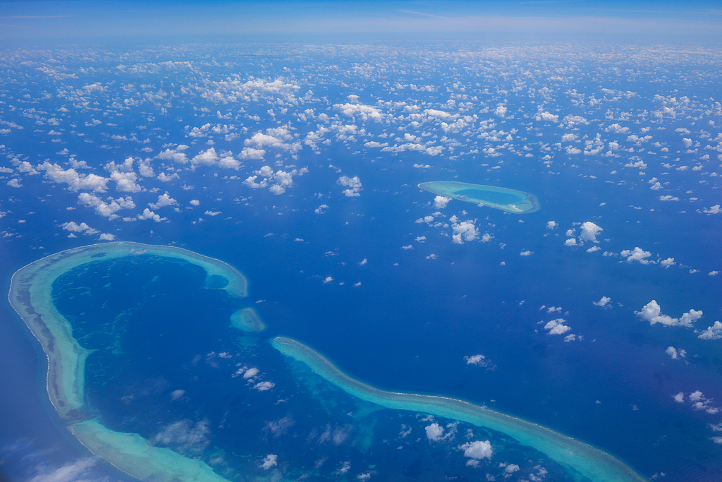 An aerial view of the scenic Xisha Islands, South China Sea, February 12, 2026. /CFP