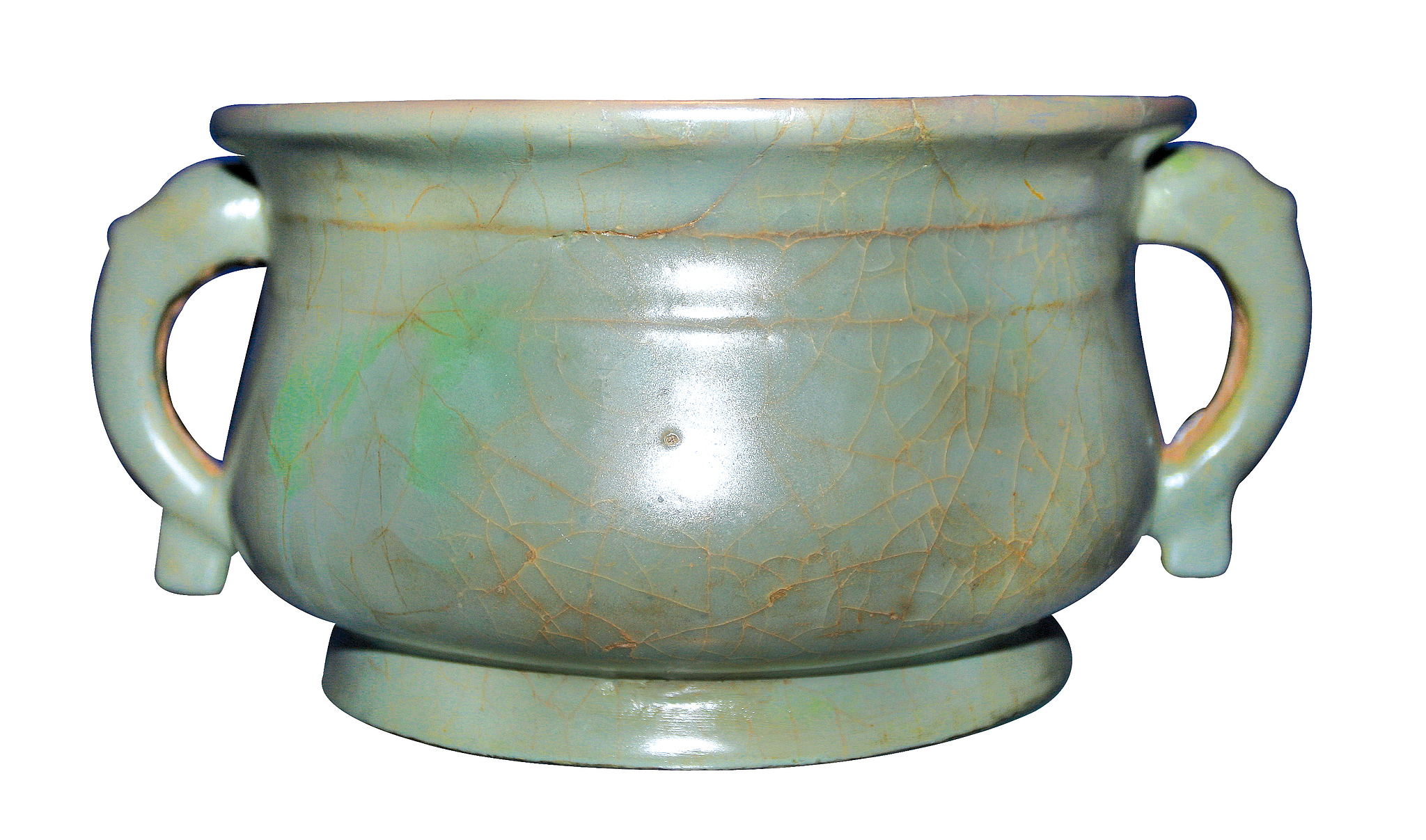 Guan ware of Song: Thick pale glaze, crackled elegance