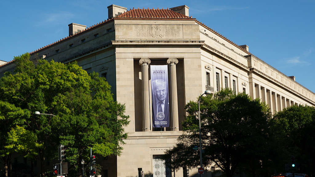 A view of the building of US Department of Justice in Washington D.C., US, June 2, 2026. /VCG