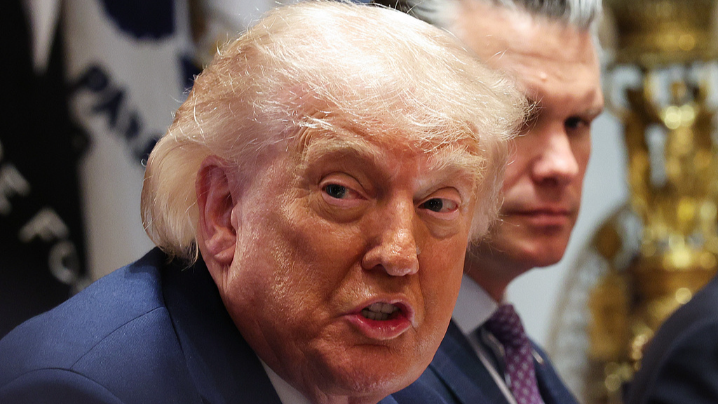 US President Donald Trump speaks during a cabinet meeting in the White House in Washington, DC, US, on May 27, 2026. /VCG