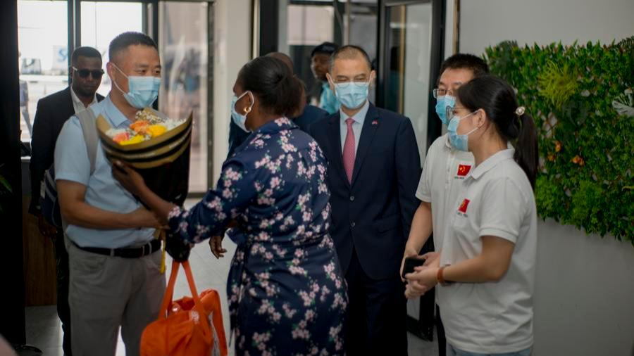 Members of a Chinese anti-epidemic medical expert team arrive in Kinshasa, capital of the Democratic Republic of the Congo (DRC), June 2, 2026. /Xinhua