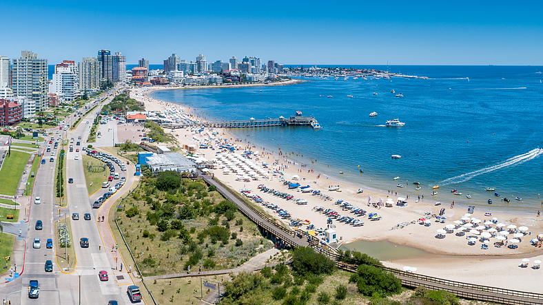 File photo: the coastline of Punta del Este, Uruguay. /VCG