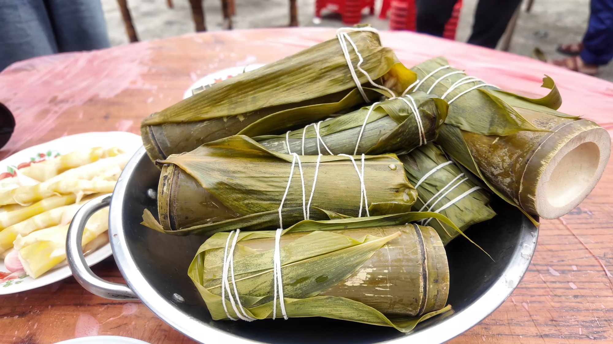 Bamboo zongzi for Dragon Boat Festival in Guizhou