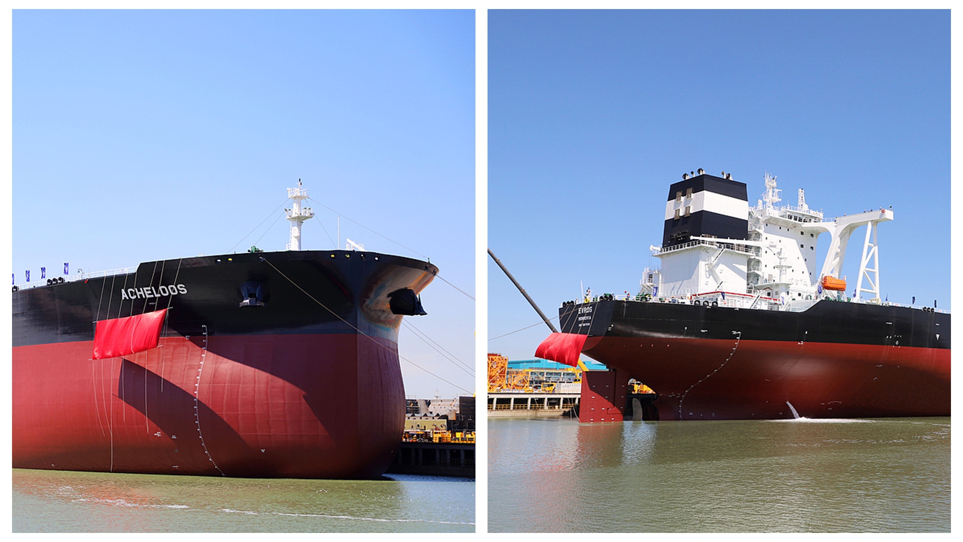 Two mega oil tankers delivered in NE China, setting record