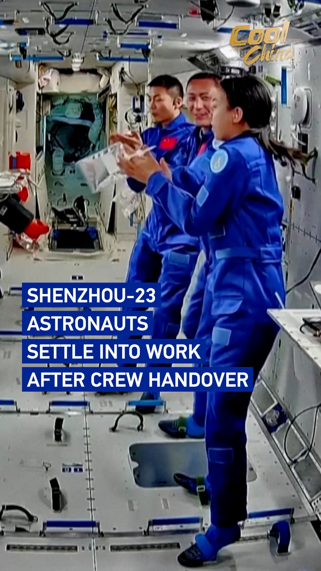 Shenzhou-23 astronauts settle into work after crew handover