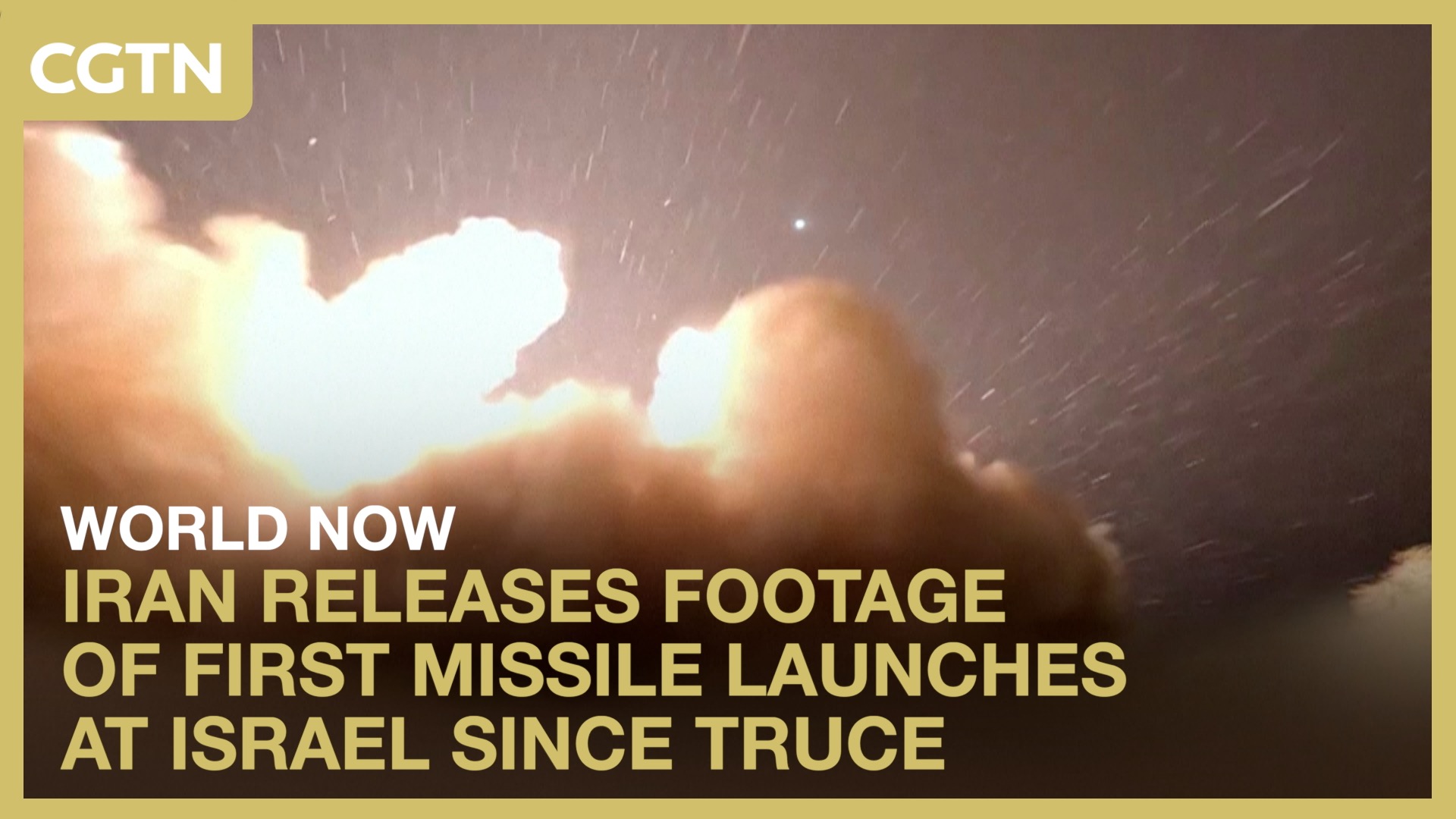 Iran releases footage of first missile launches at Israel since truce