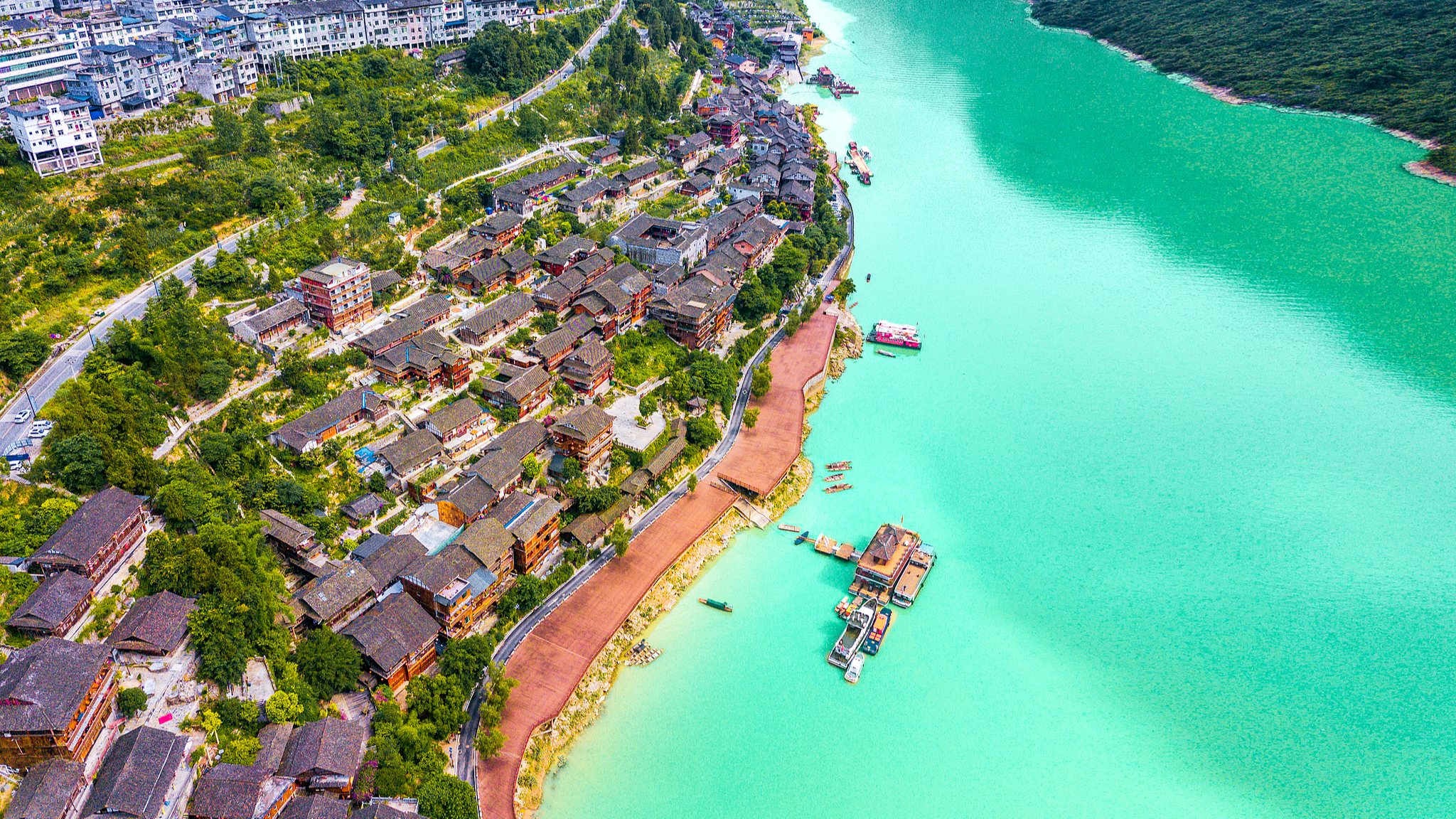 Live: Scenery of Gongtan Ancient Town in southwest China's Chongqing