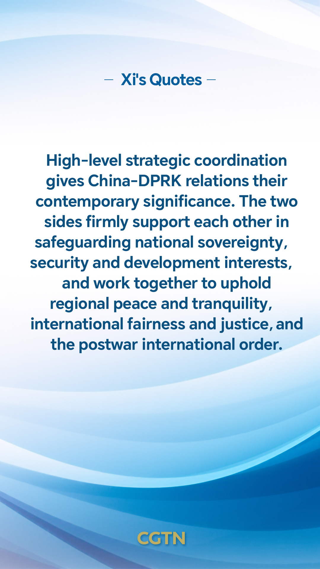 Xi Jinping's remarks on China-DPRK relations