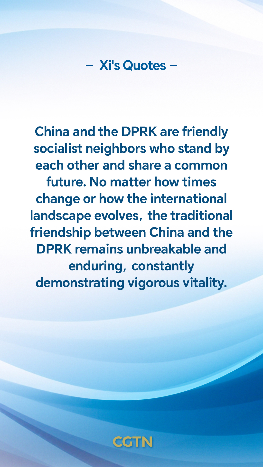 Xi Jinping's remarks on China-DPRK relations