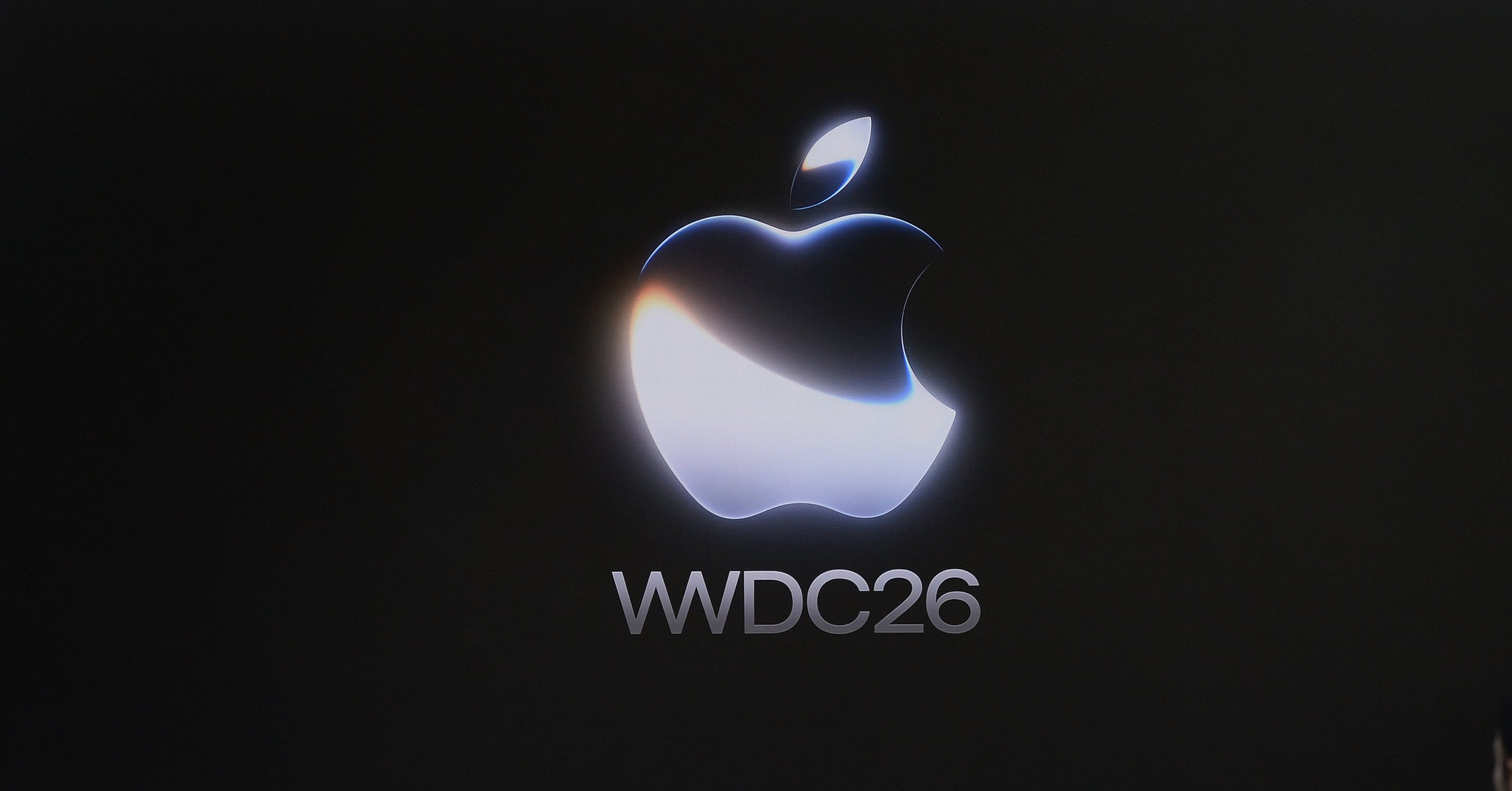 The Apple logo can be seen at the WWDC developer conference. /VCG