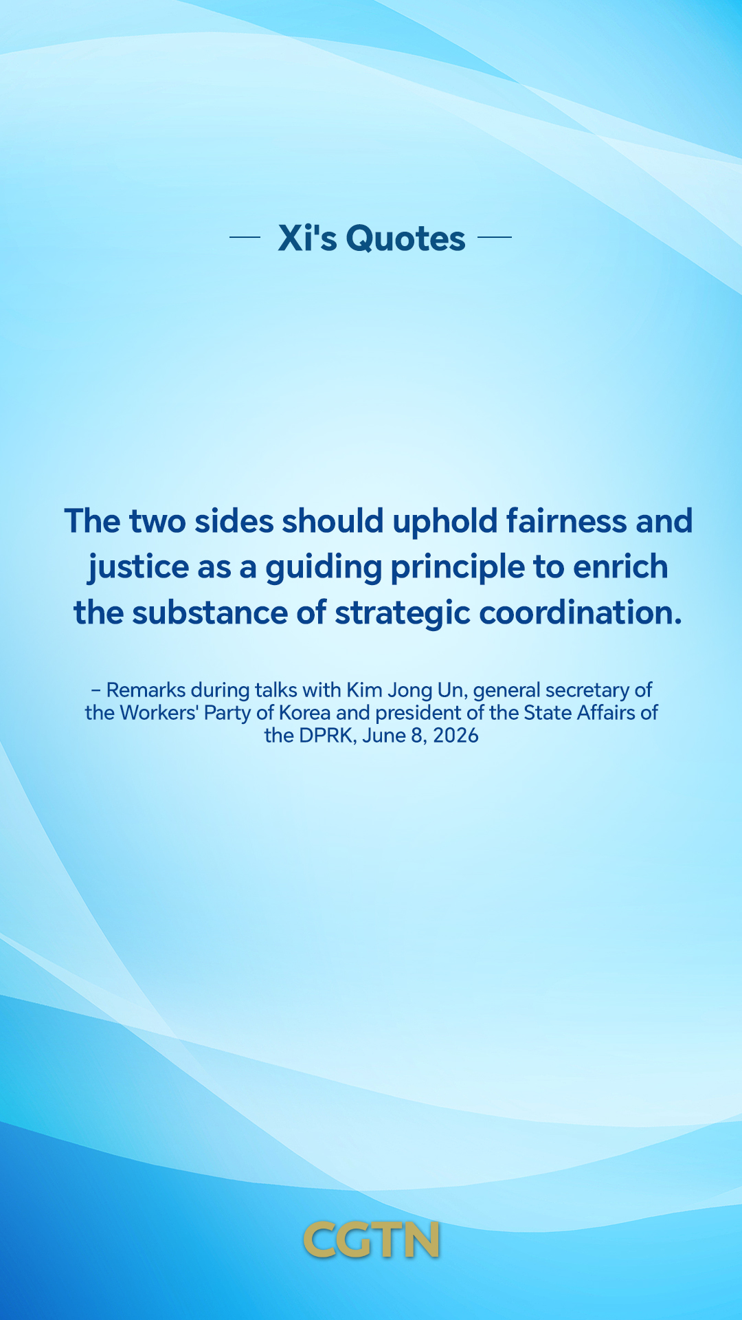 Key quotes from Xi Jinping's remarks in meeting with Kim Jong Un