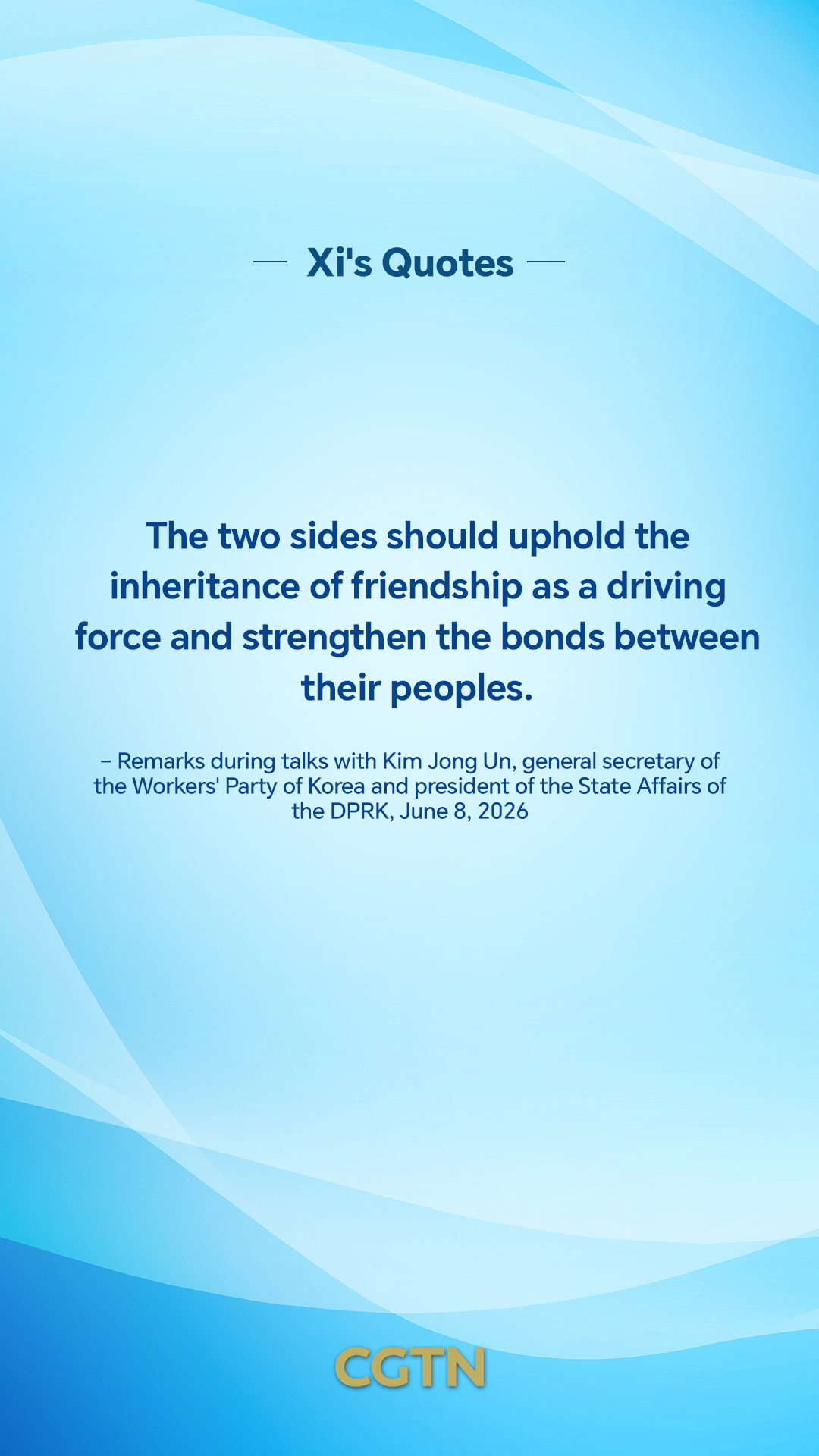 Key quotes from Xi Jinping's remarks in meeting with Kim Jong Un