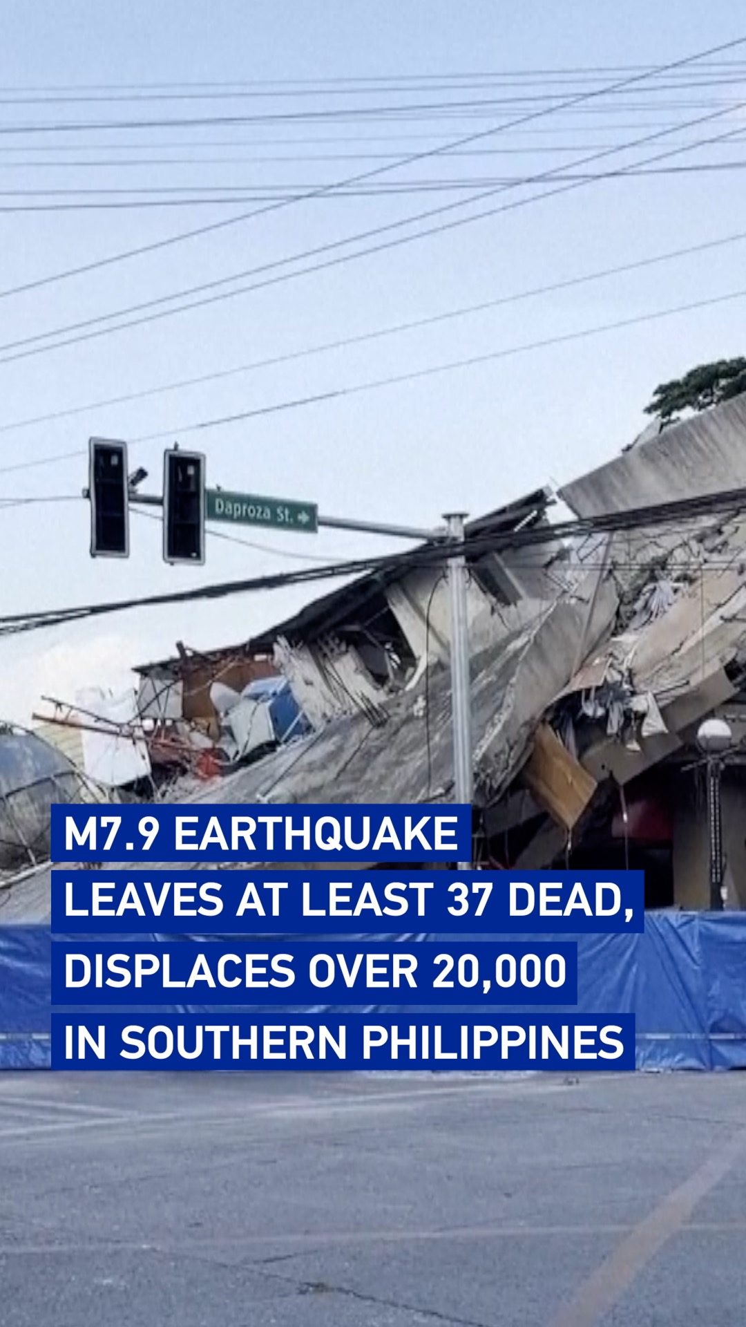 M7.9 earthquake leaves at least 37 dead, displaces over 20,000 in southern Philippines