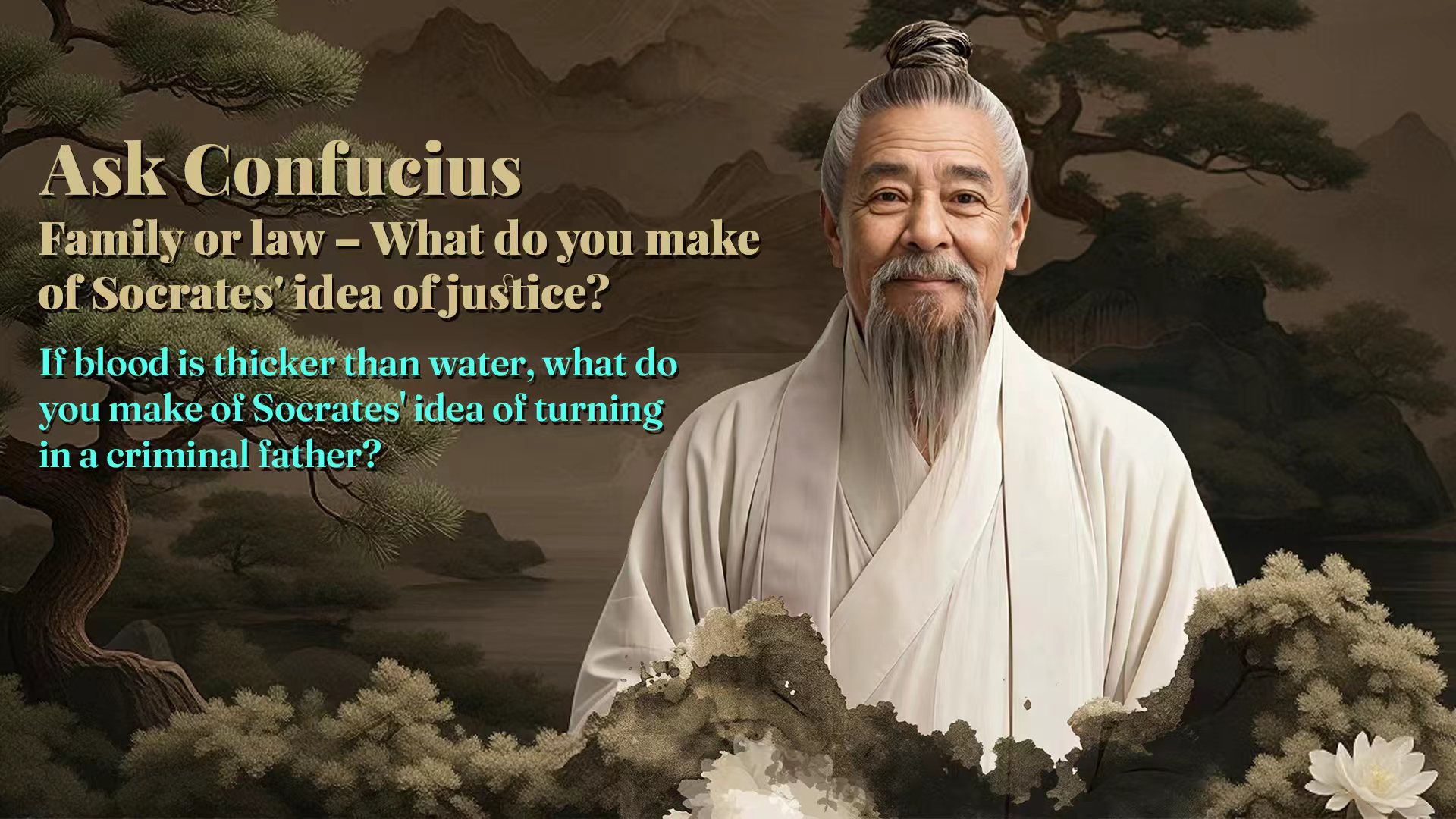 Ask Confucius: What do you make of Socrates' idea of justice?