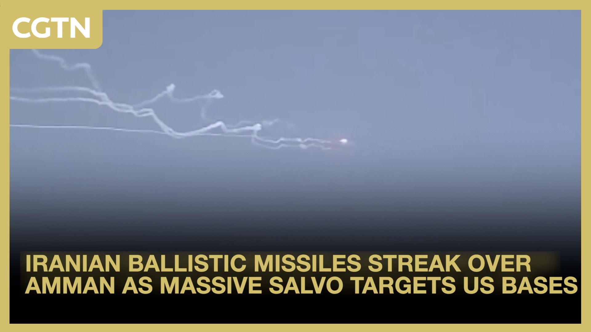 Iranian ballistic missiles streak over Amman as massive salvo targets US bases