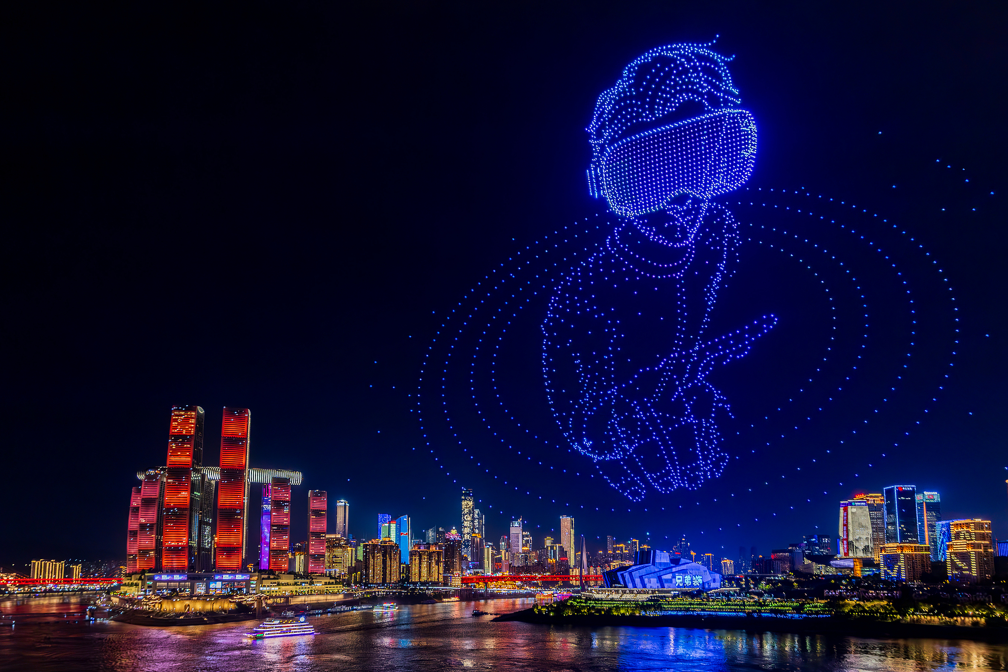 A drone light show in Chongqing Municipality, southwest China, June 9, 2026. /VCG