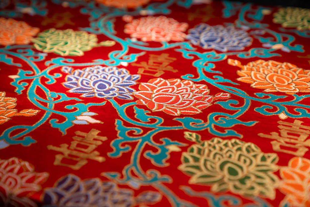 A work of Nanjing Yunjin brocade weaving /VCG
