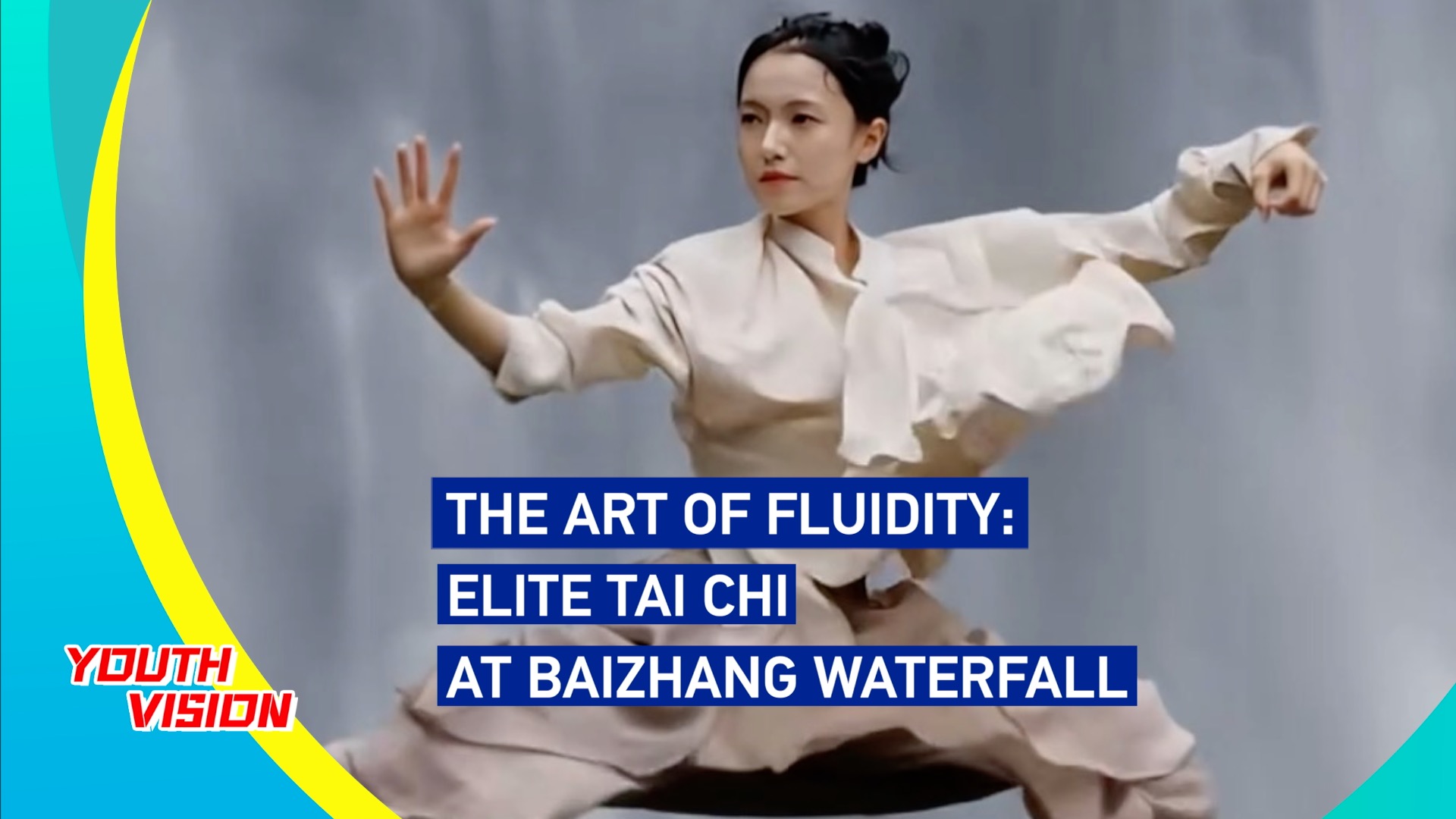 The art of fluidity: Elite tai chi at Baizhang Waterfall
