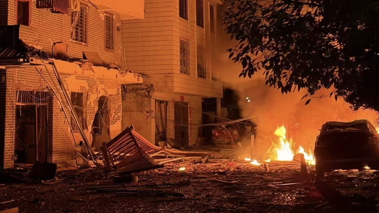 Seven people were killed and 17 others injured in an explosion in Xing'an County, south China's Guangxi Zhuang Autonomous Region, June 11, 2026. /CMG