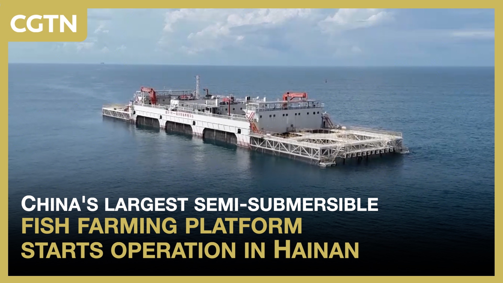 China's largest semi-submersible fish farm starts operation in Hainan