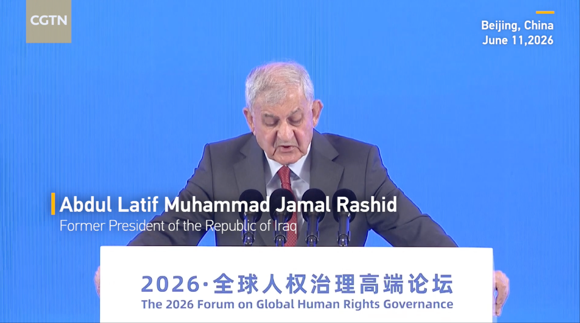 Former Iraqi president: Right to development is a shared right