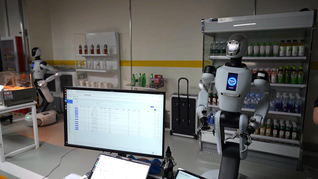 The Galbot G1 robot provide service for customers at a local store. /CGTN
