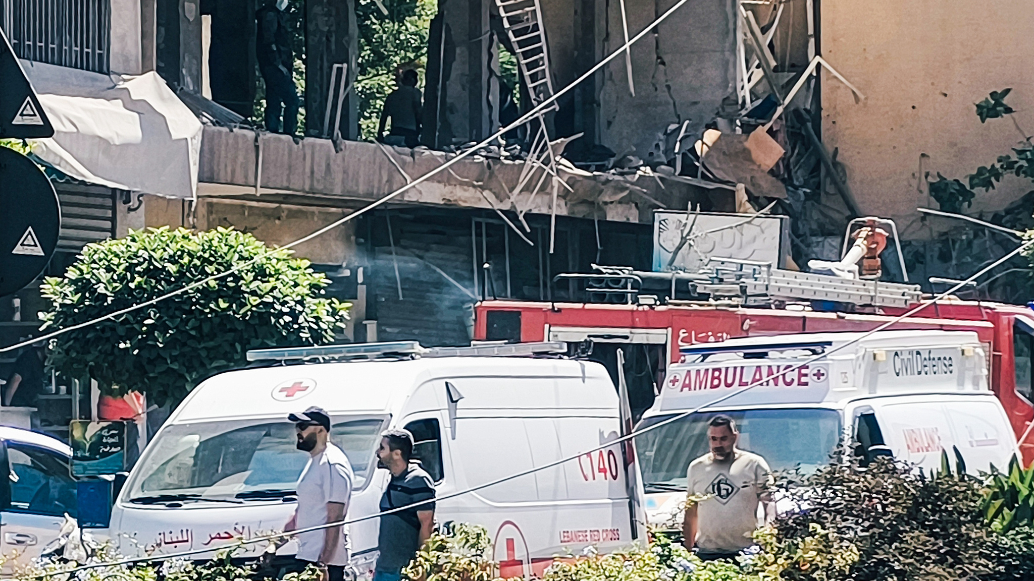 A view of an apartment building damaged in an Israeli air strike in Beirut's southern suburbs, Lebanon, June 14, 2026. /VCG
