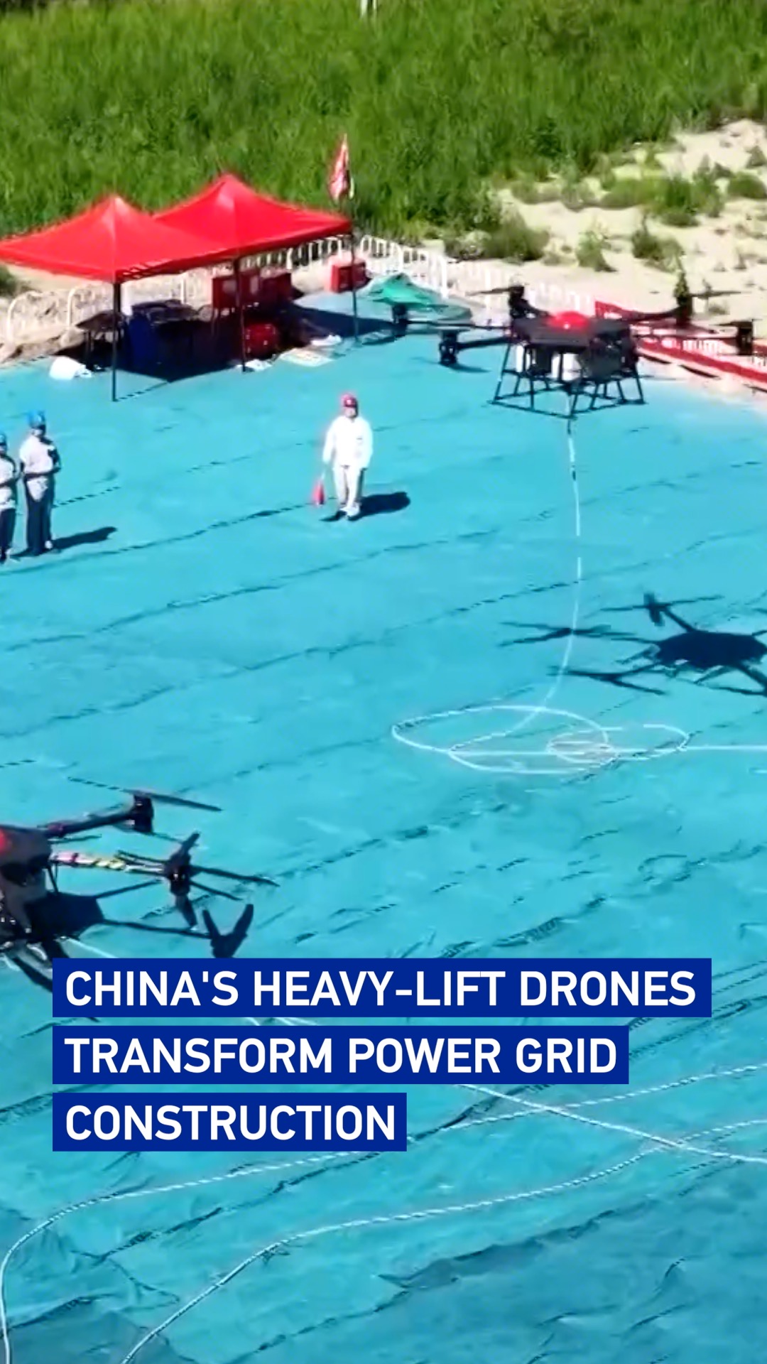 China's heavy-lift drones transform power grid construction