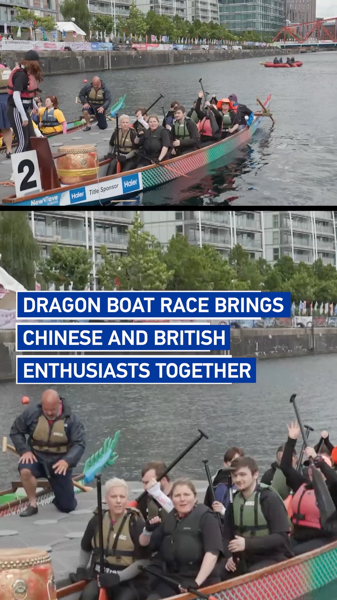 Dragon boat race brings Chinese, British enthusiasts together