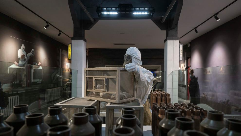 A view of a special exhibition on the shooting process of Evil Unbound, a film about Unit 731, in Harbin, northeast China's Heilongjiang Province, September 17, 2025. /Xinhua