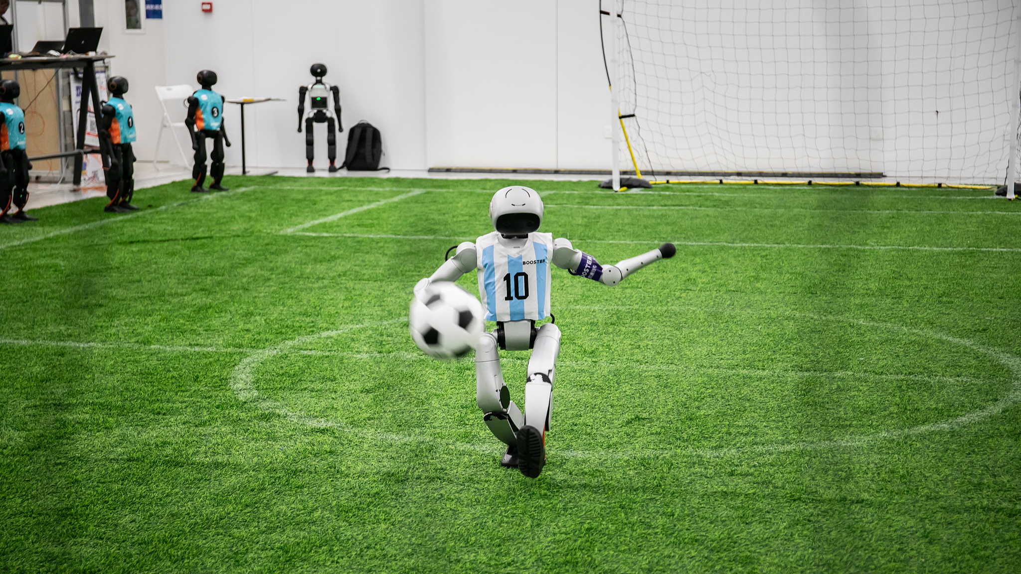 Humanoid robot football match showcases advances in embodied AI
