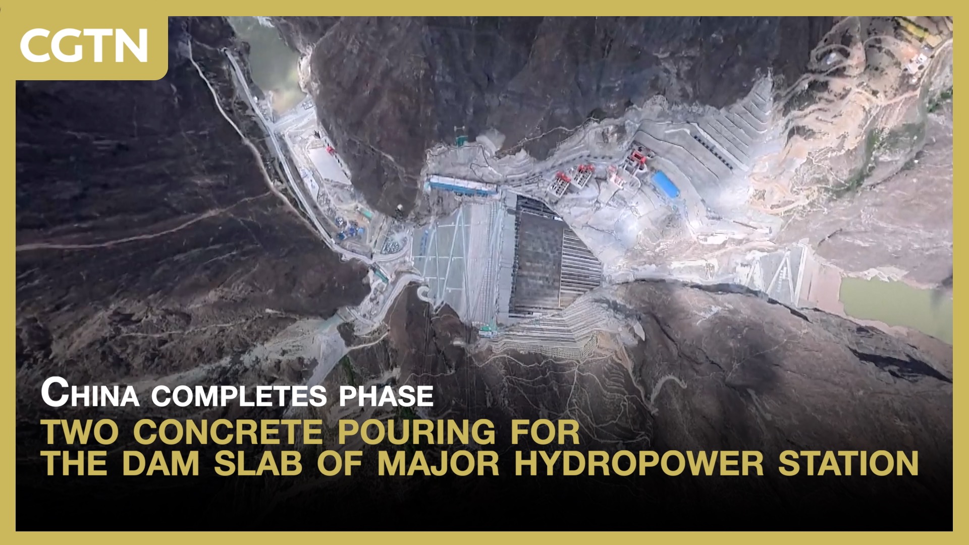 China completes phase two concrete pouring for the dam slab of major hydropower station