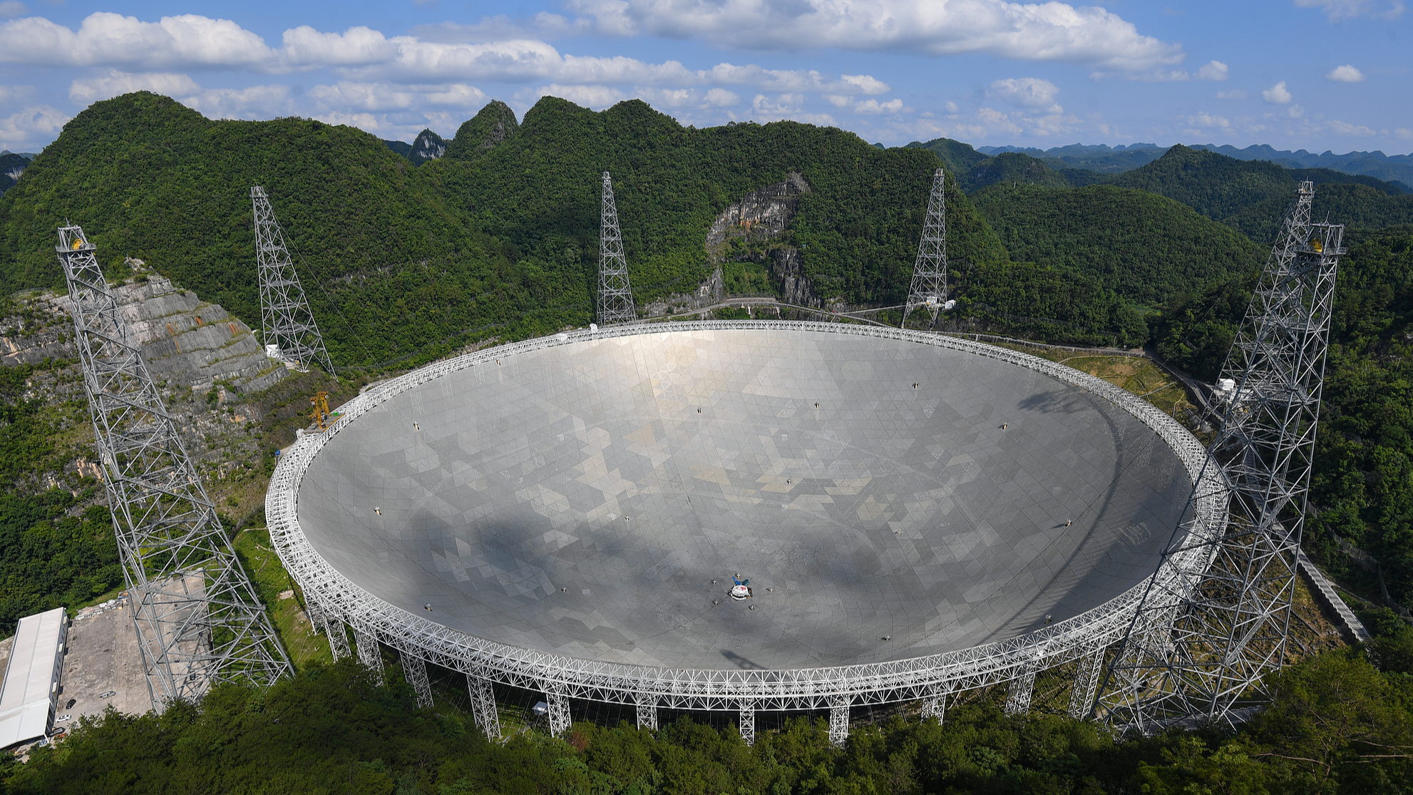 The Five-hundred-meter Aperture Spherical Radio Telescope, Pingtang, Guizhou, southwest China, June 6, 2026. /VCG