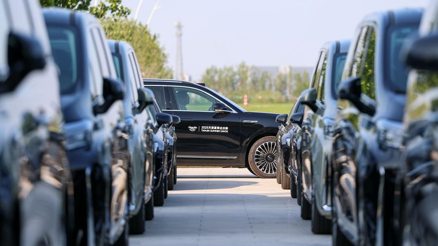 New energy vehicles on display at the National Convention and Exhibition Center in Tianjin, north China, June 10, 2025. /Xinhua