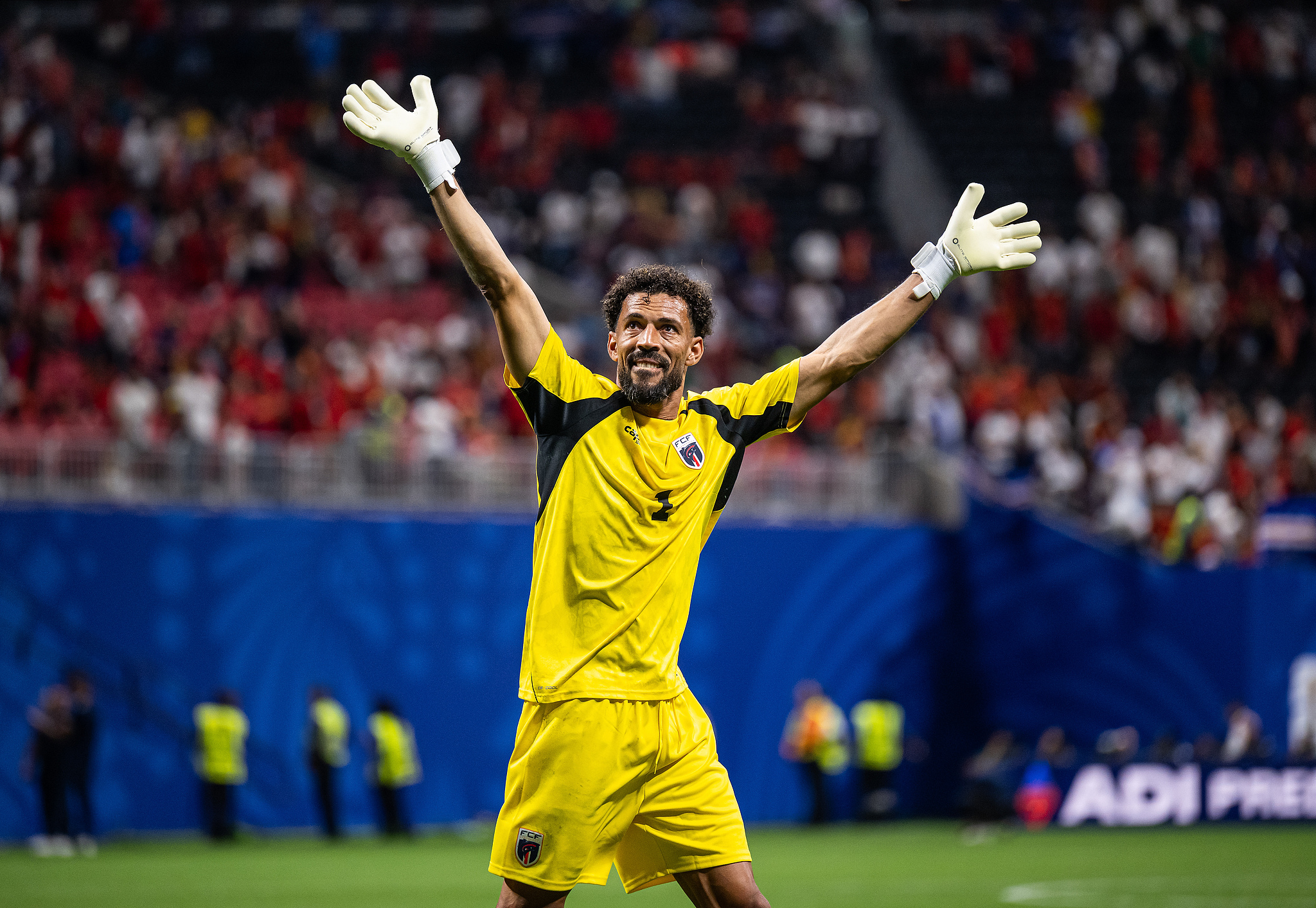 Vozinha of Cabo Verde celebrates after the FIFA World Cup 2026 Group H match between Spain and Cabo Verde at the Atlanta Stadium in Atlanta, June 15, 2026. (VCG)