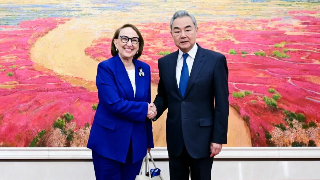Member of the Political Bureau of the Communist Party of China Central Committee and Chinese Foreign Minister Wang Yi (R) meets with Rebeca Grynspan, candidate for the next United Nations (UN) secretary-general, as well as the current secretary-general of the United Nations Conference on Trade and Development (UNCTAD) and former vice president of Costa Rica, in Beijing, China, June 16, 2026. /Chinese Foreign Ministry