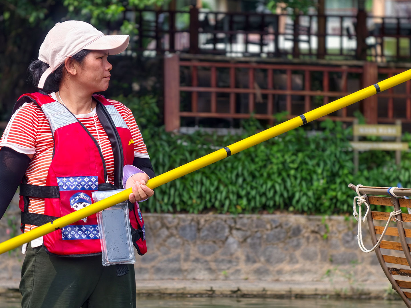 A photo taken on June 2, 2026 shows a view from a bamboo raft floating down the Yulong River in Yangshuo, Guangxi. /CGTN