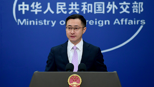 Chinese Foreign Ministry spokesperson Lin Jian holds a press conference in Beijing, June 17, 2026. /VCG